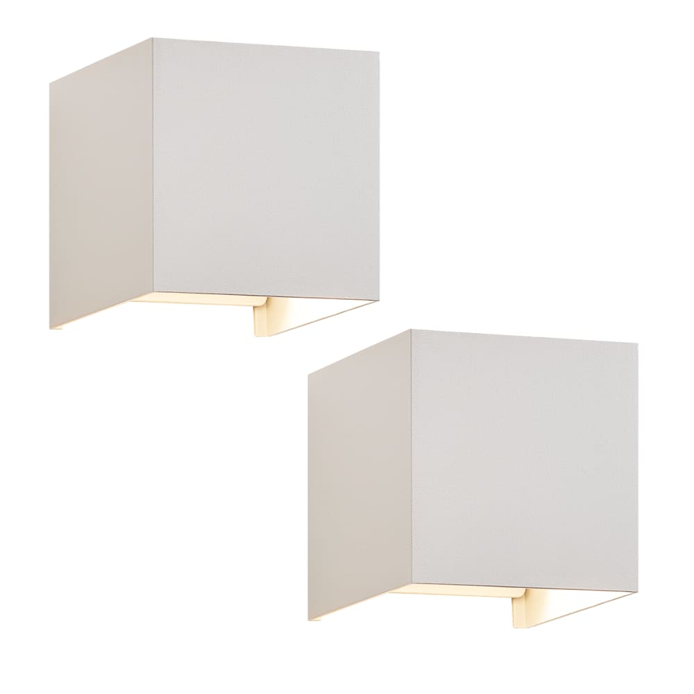 Nettlife Reidhead - Wandleuchte aus Metall, Weiß, L 10 cm, G9, 2er-Set style modern Weiß Metall