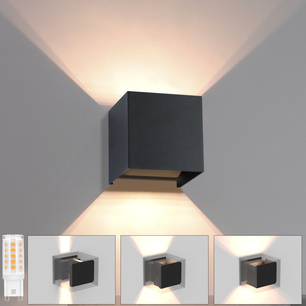 Lapp - Wandleuchte aus Metall, Schwarz, L 10 cm, G9 - Maisons Du