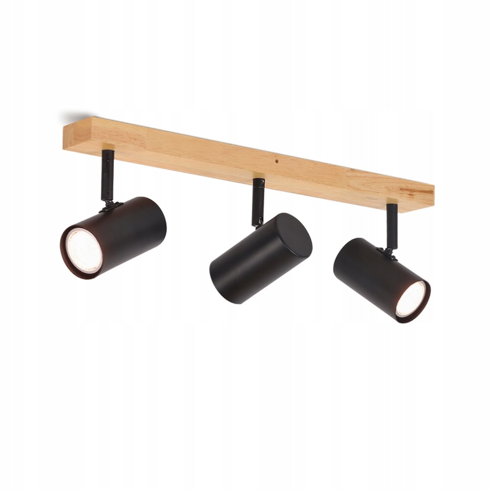 Letourneau - applique murale en bois, coloris noir, l 47 cm, gu10