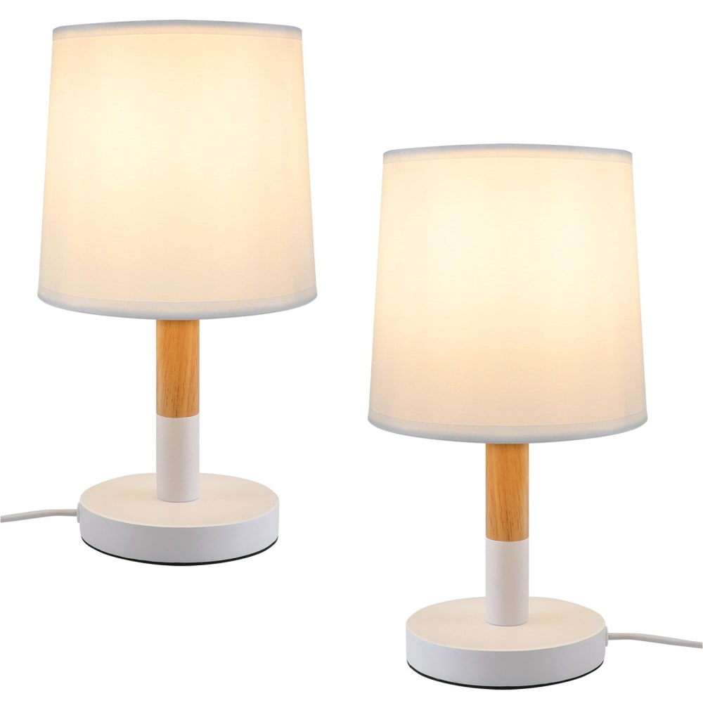Hermann - lampe de table en tissu, blanc, l 17 cm, e27