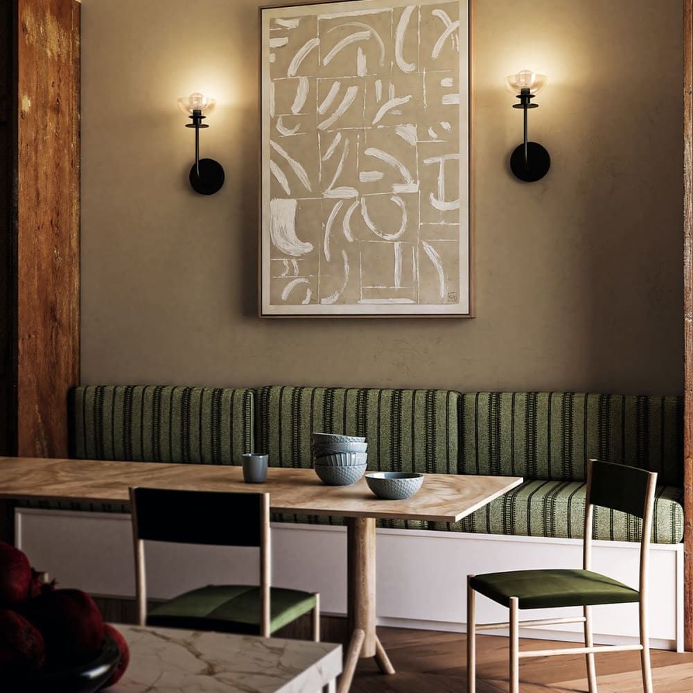 Sylvia Applique Murale en Acier, Verre Transparent, Noir Mat — vue 3