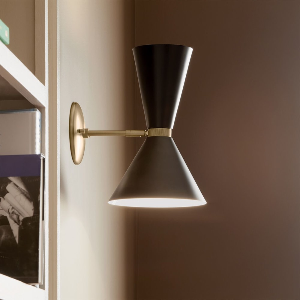 Phix Applique murale en Acier Champagne Bronze, Noir — vue 3
