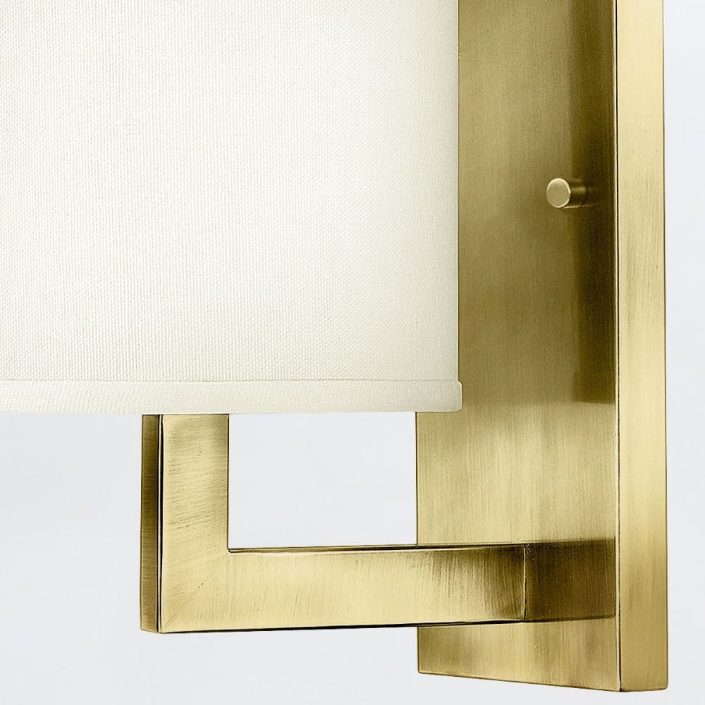 Hampton Applique Murale en Acier & Lin, Laiton brossé — vue 3