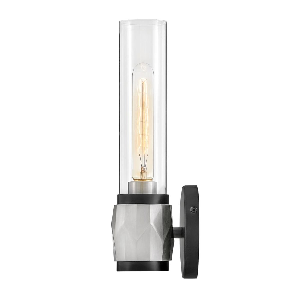 Ellison Applique de Salle de Bain, Verre transparent, argent, Noir — vue 4