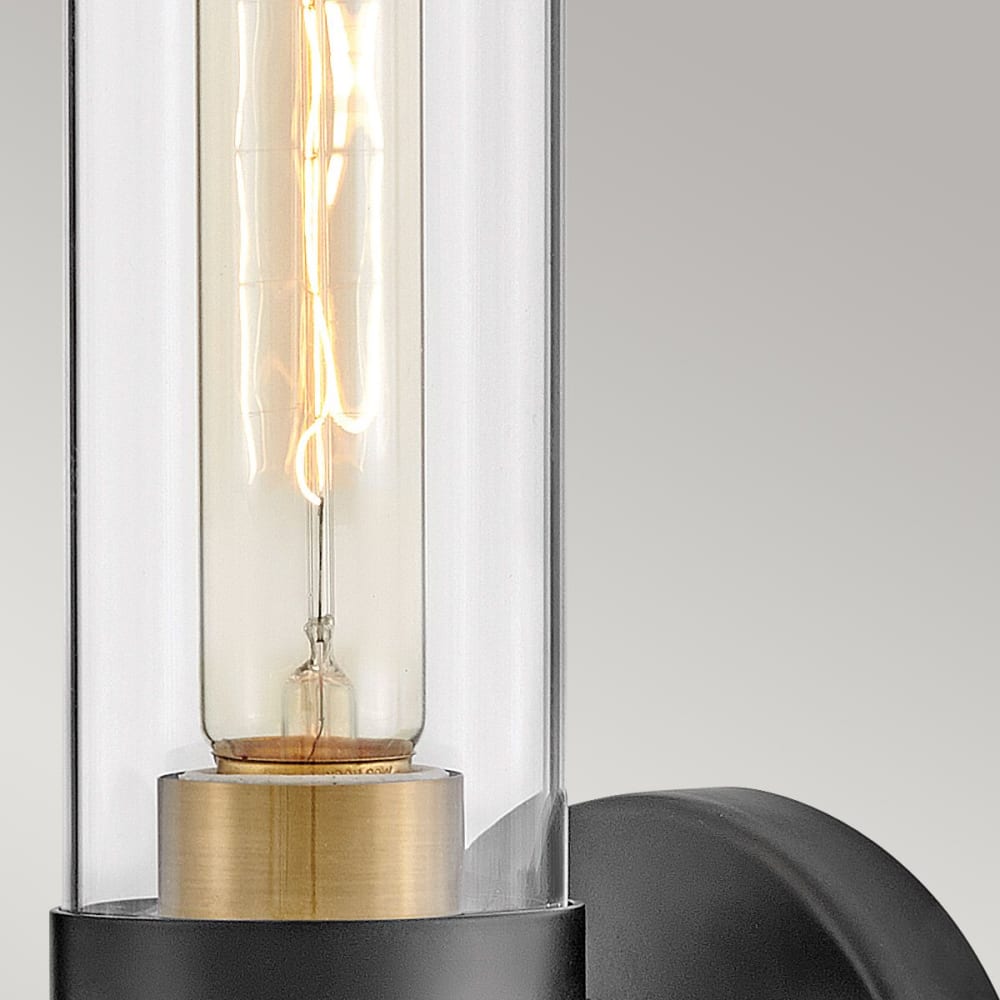 Ellison Applique de Salle de Bain, Verre transparent, doré, Noir — vue 4