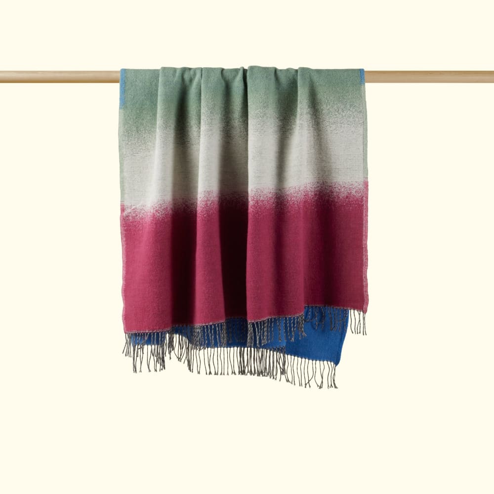 Plaid en laine multicolore