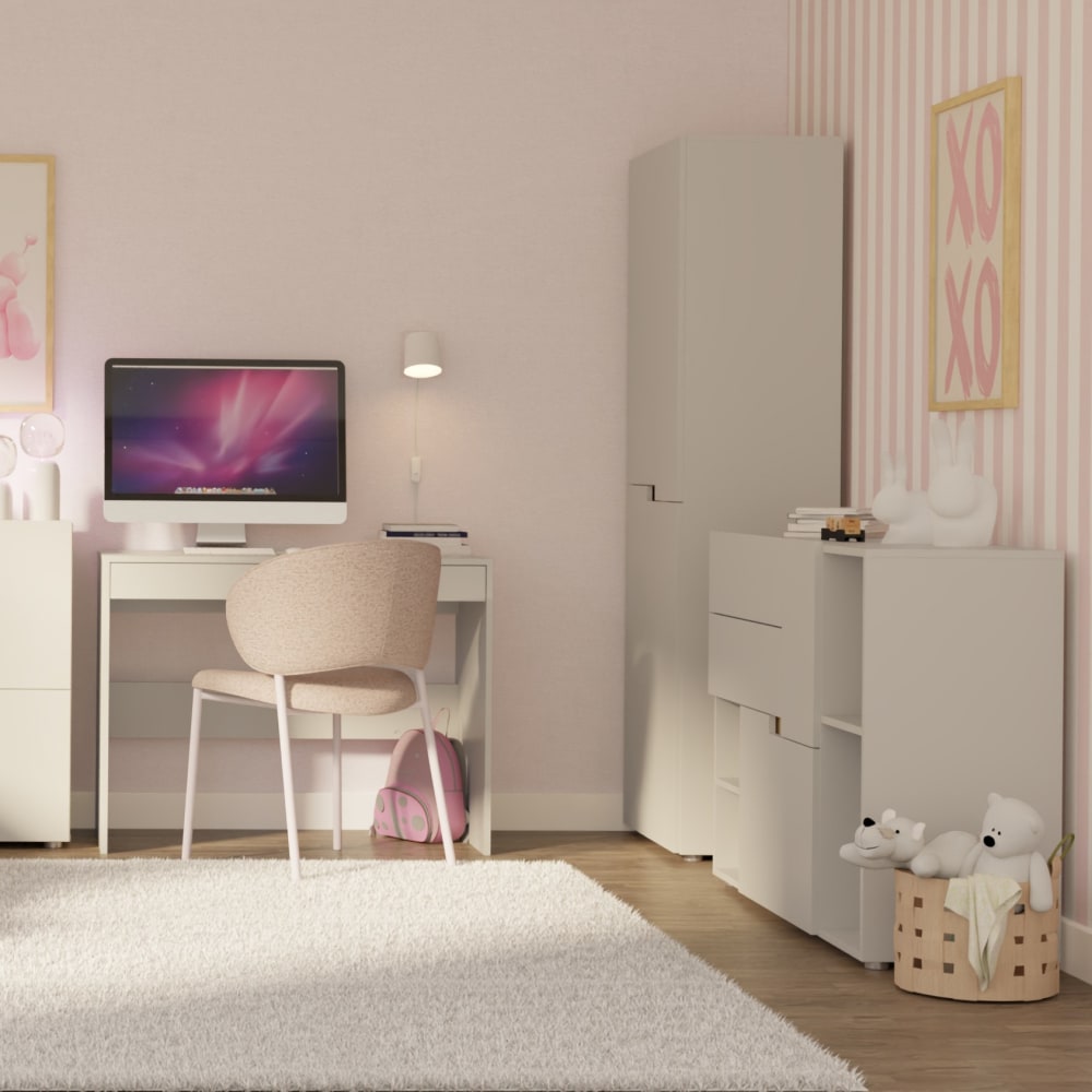 Bureau enfant  cachemire 1 tiroir 100cm