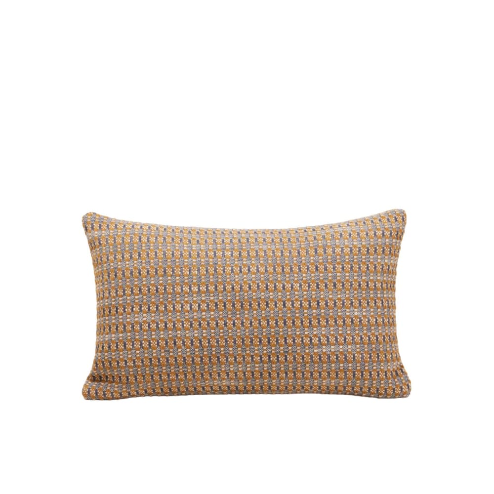 Housse de coussin en laine jaune 28x47 cm