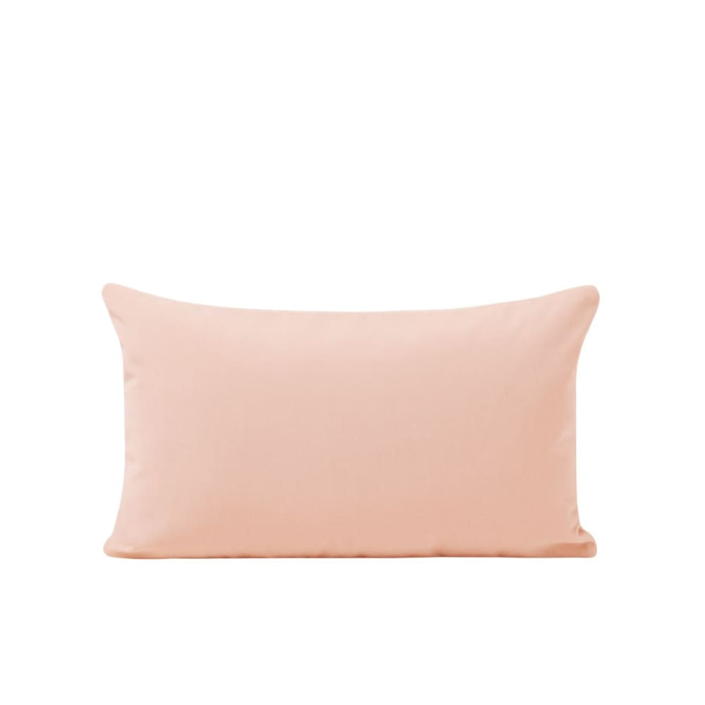 Housse de coussin velours mat au tissage dense rose 28x47 cm