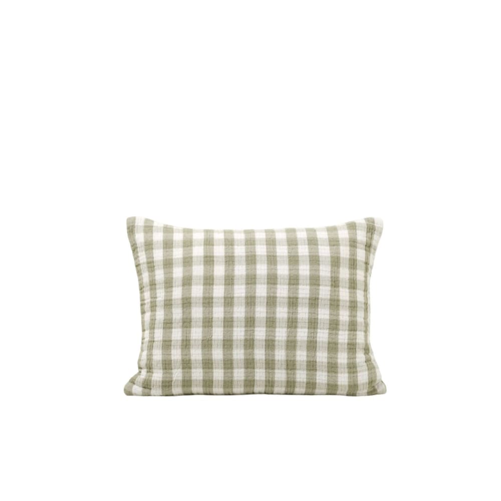Housse de coussin en coton vert 30x40 cm