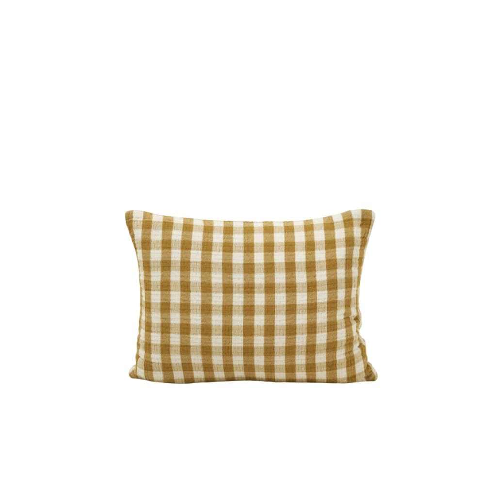 Housse de coussin en coton jaune 30x40 cm