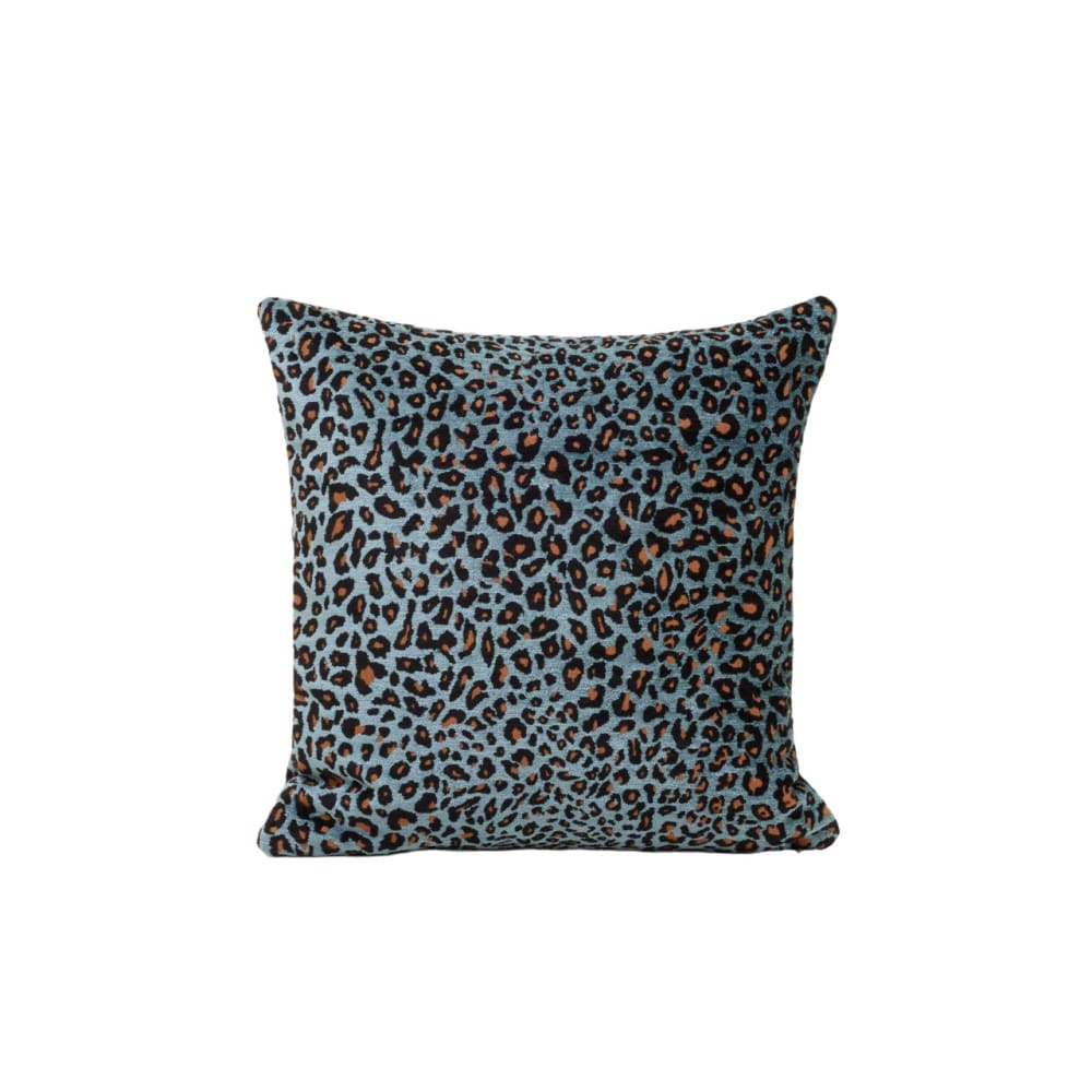 Housse de coussin en viscose bleu 40x40 cm