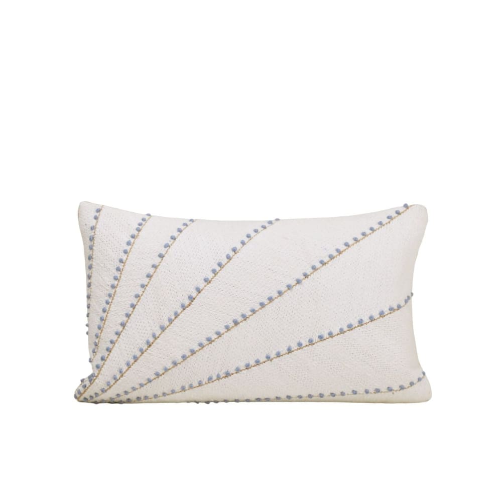 Housse de coussin en coton ecru 28x47 cm