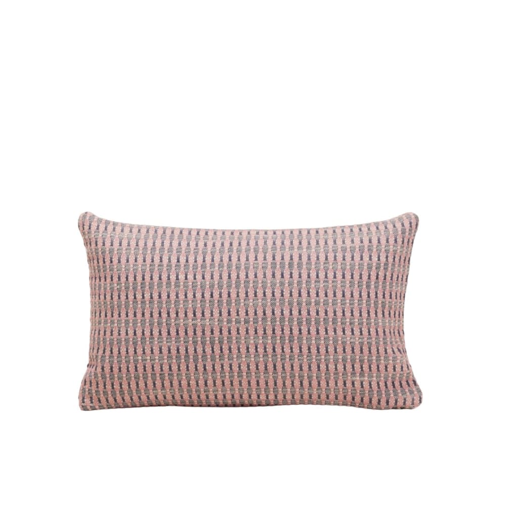 Housse de coussin en laine rose 28x47 cm