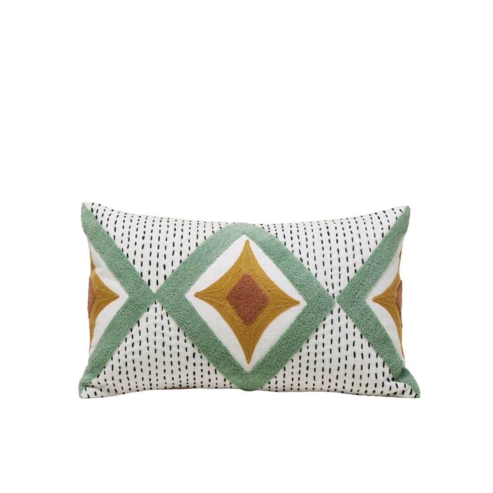 Housse de coussin en coton multicolore 28x47 cm