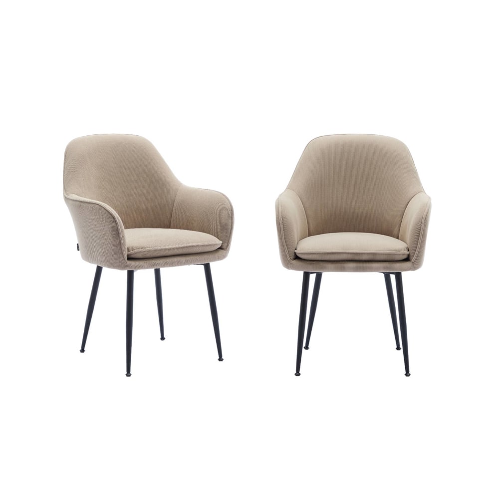 2 fauteuils velours côtelé
