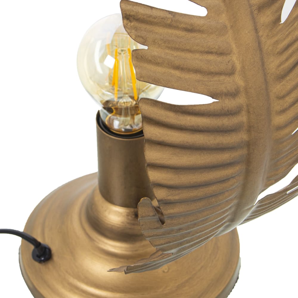 Lampe feuille en métal doré 36 cm — vue 4