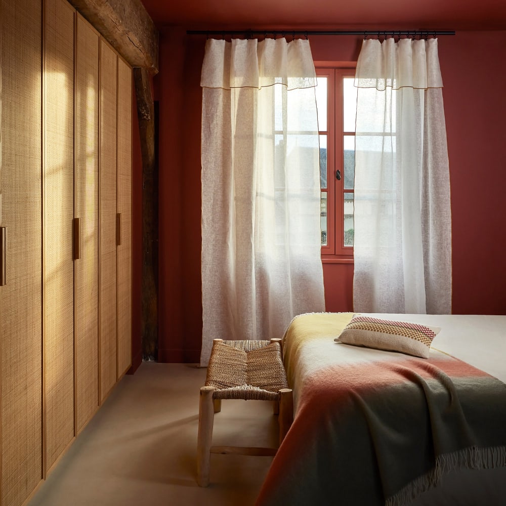 Voilage en lin blanc 145x280 cm