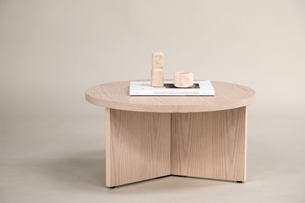 Couchtisch Ø85cm, Cremeweiß - Maisons Du Monde