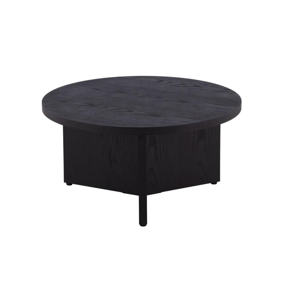 Vind Couchtisch Ø85cm, Schwarz style modern Schwarz Spanplatte