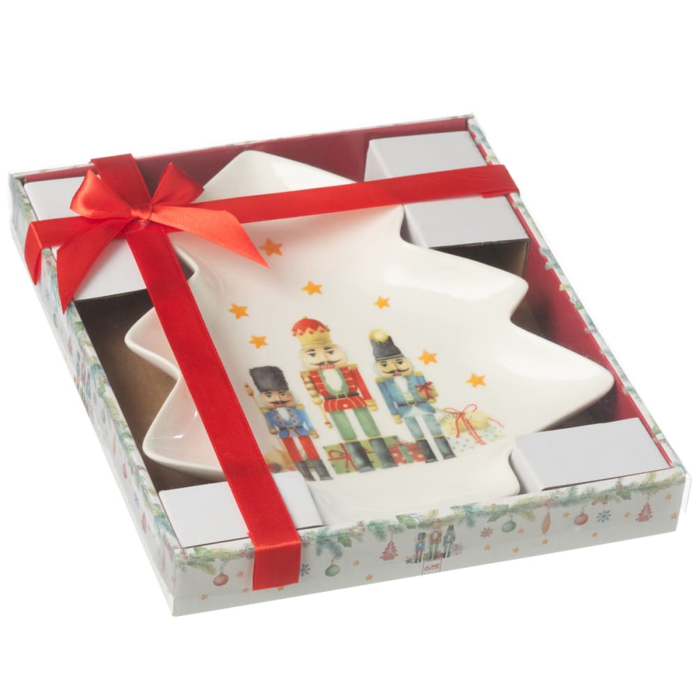 Plat de présentation en forme de sapin motif casse noisette — vue 3