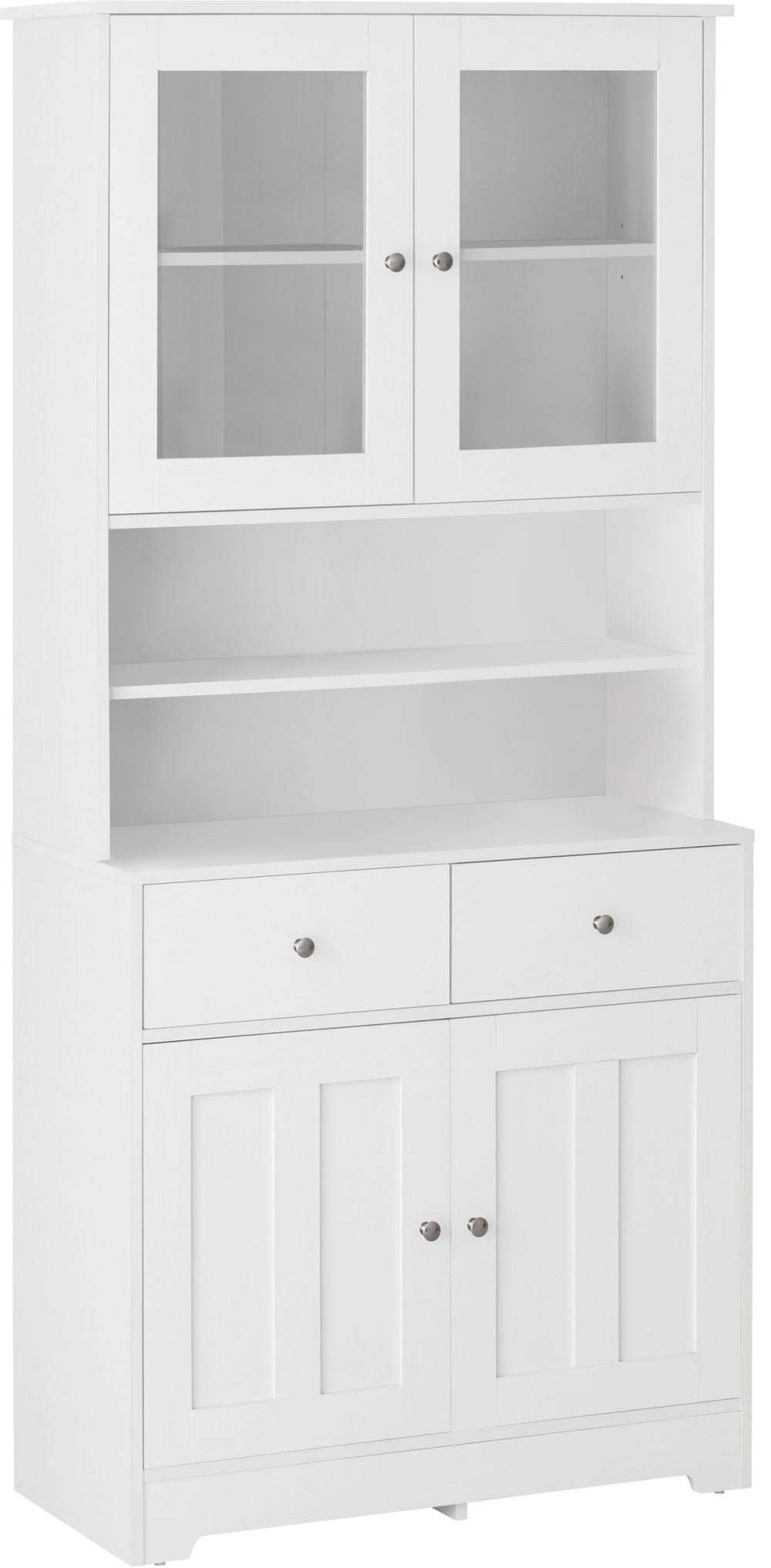 Buffet avec 4 portes en effet bois blanc