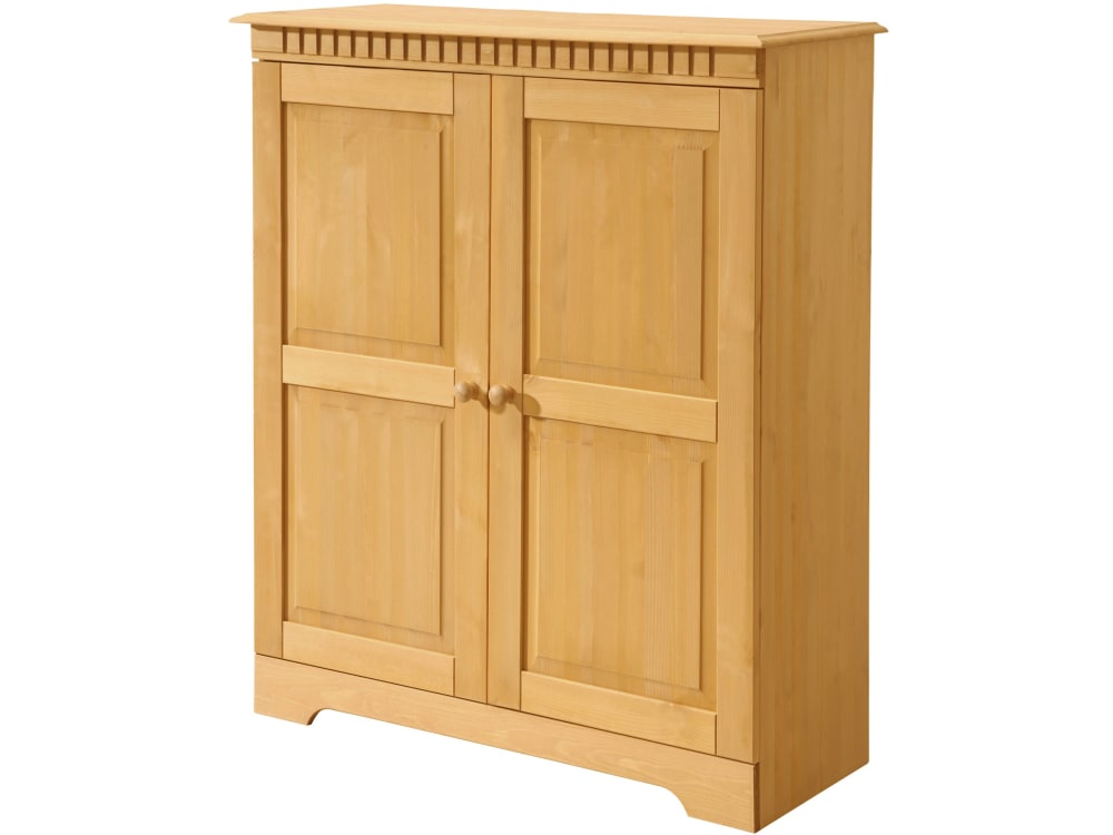 Commode avec 2 portes en pin marron
