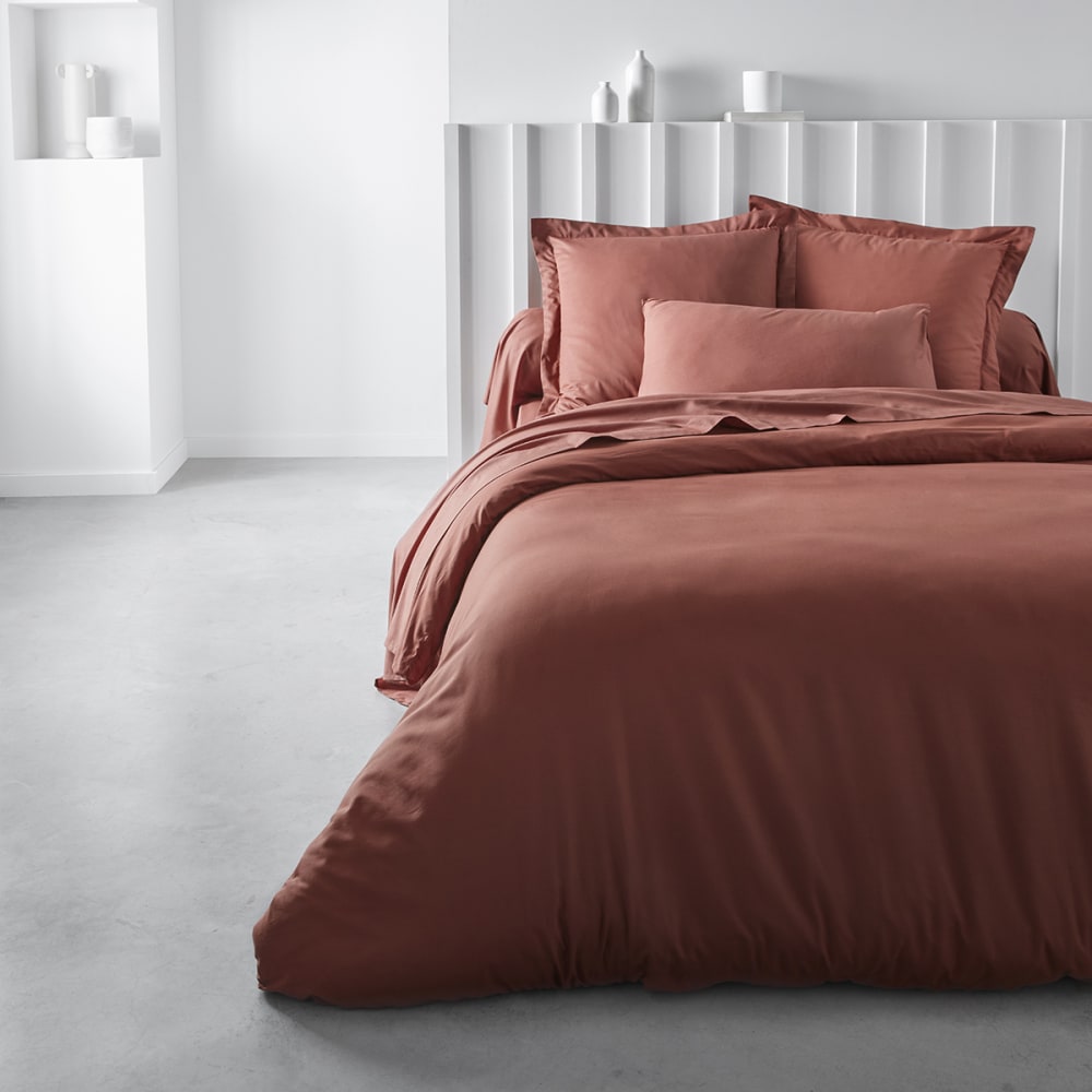 Drap plat pour lit 2 personnes uni 240x300 cm rouge — vue 3
