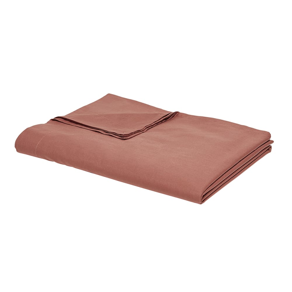 Drap plat pour lit 2 personnes uni 240x300 cm rouge — vue 4
