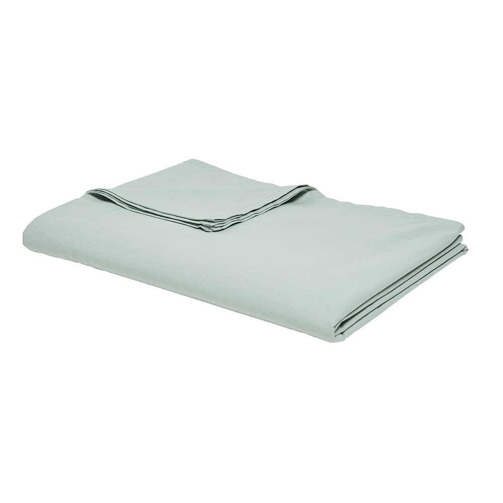 Drap plat pour lit 2 personnes uni 240x300 cm vert — vue 4