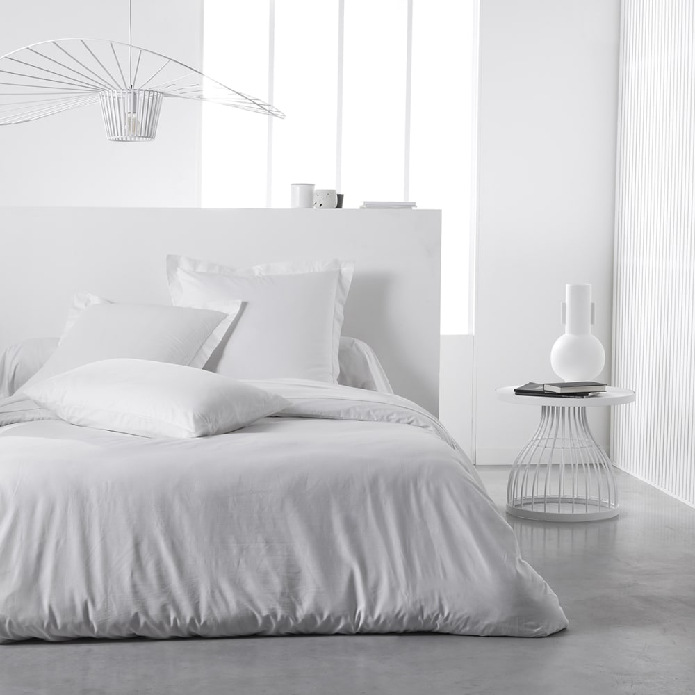 Drap plat pour lit 2 personnes uni 240x300 cm blanc — vue 3