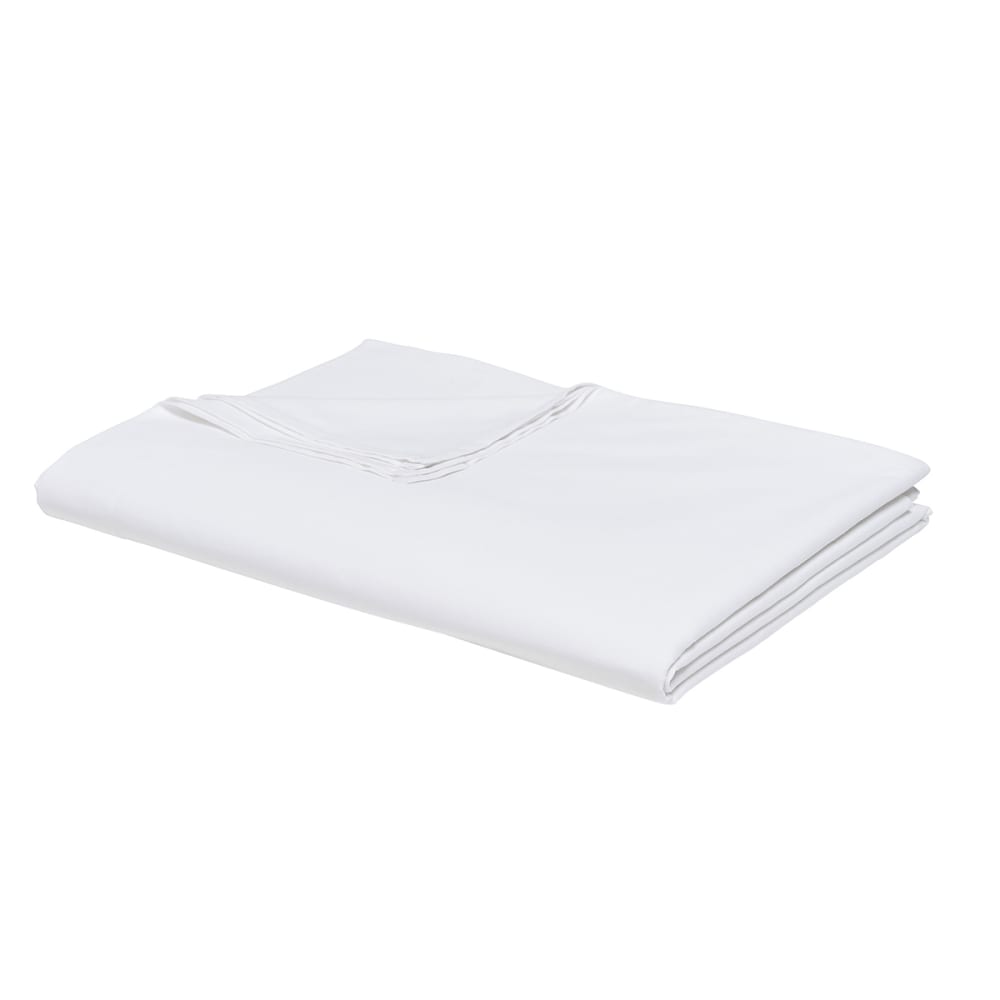 Drap plat pour lit 2 personnes uni 240x300 cm blanc — vue 4