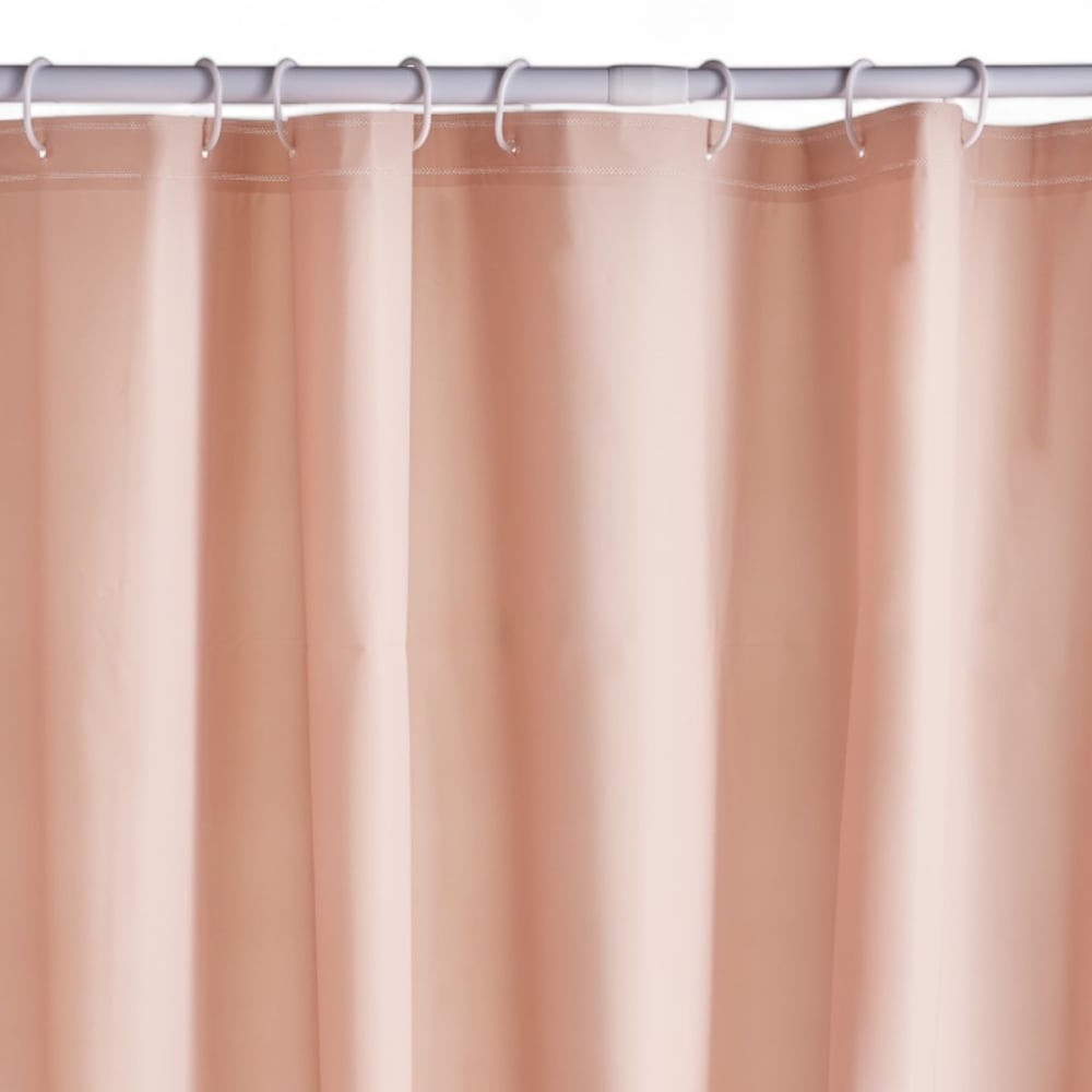Rideau de douche peva uni  180x200cm rose