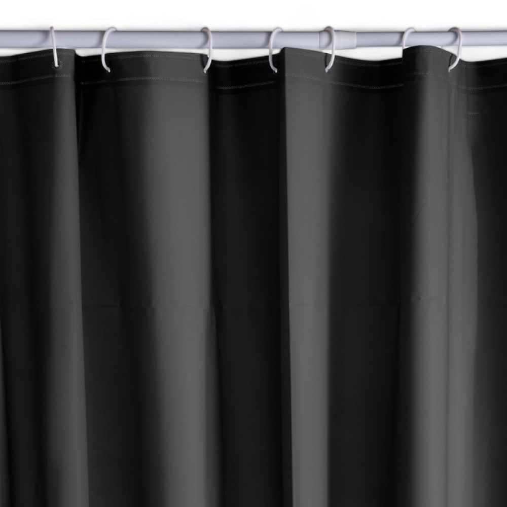 Rideau de douche peva uni  180x200cm noir