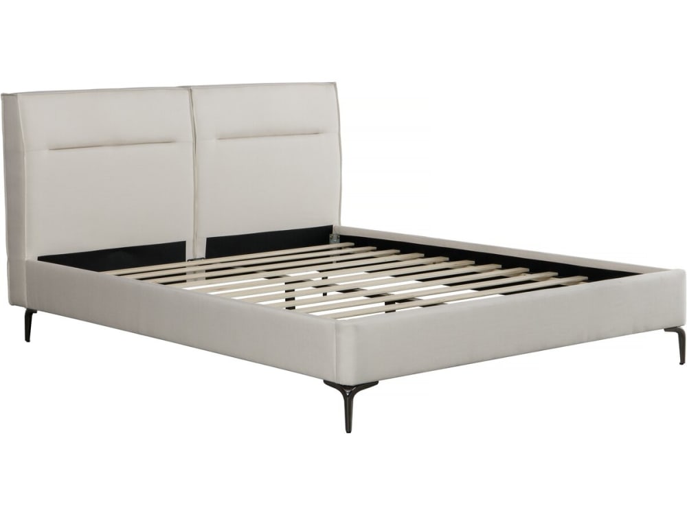 Lit en tissu beige 140 - 190