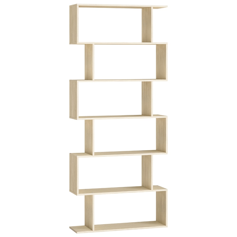 Bibliothèque à 6 niveaux de rangement cloison séparateur beige