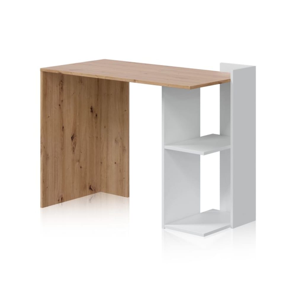 Mesa de escritorio dess melamina, blanco artik, 100 x 73 x 50