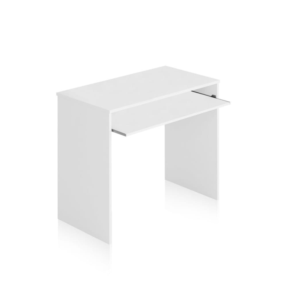 Mesa de ordenador melamina, blanco artik, 90 x 79 x 54