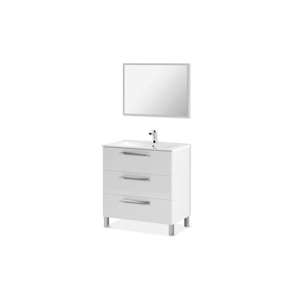 Duehome Mueble de baño blanco 3
