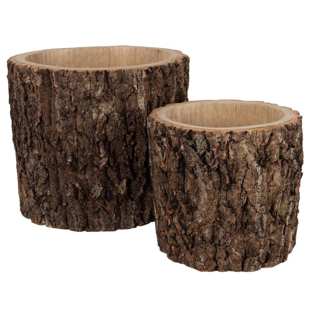 Grand cache-pot en écorce de paulownia - Maisons du Monde