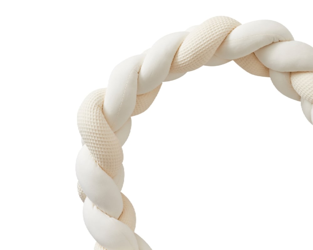 Tresse décorative bébé multi-usage 100% coton - mousse de lait (Bb&Co) - Image 3