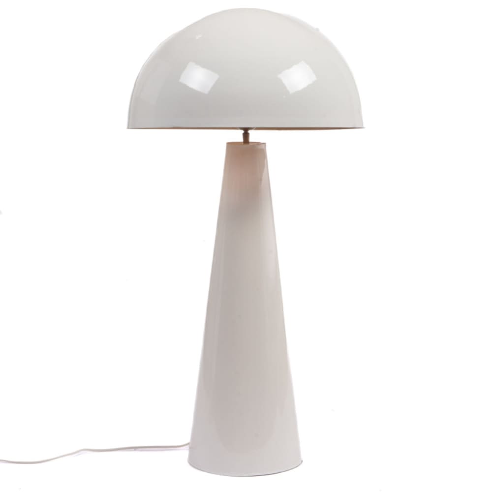 Lampe à poser design dôme – Blanc brillant
