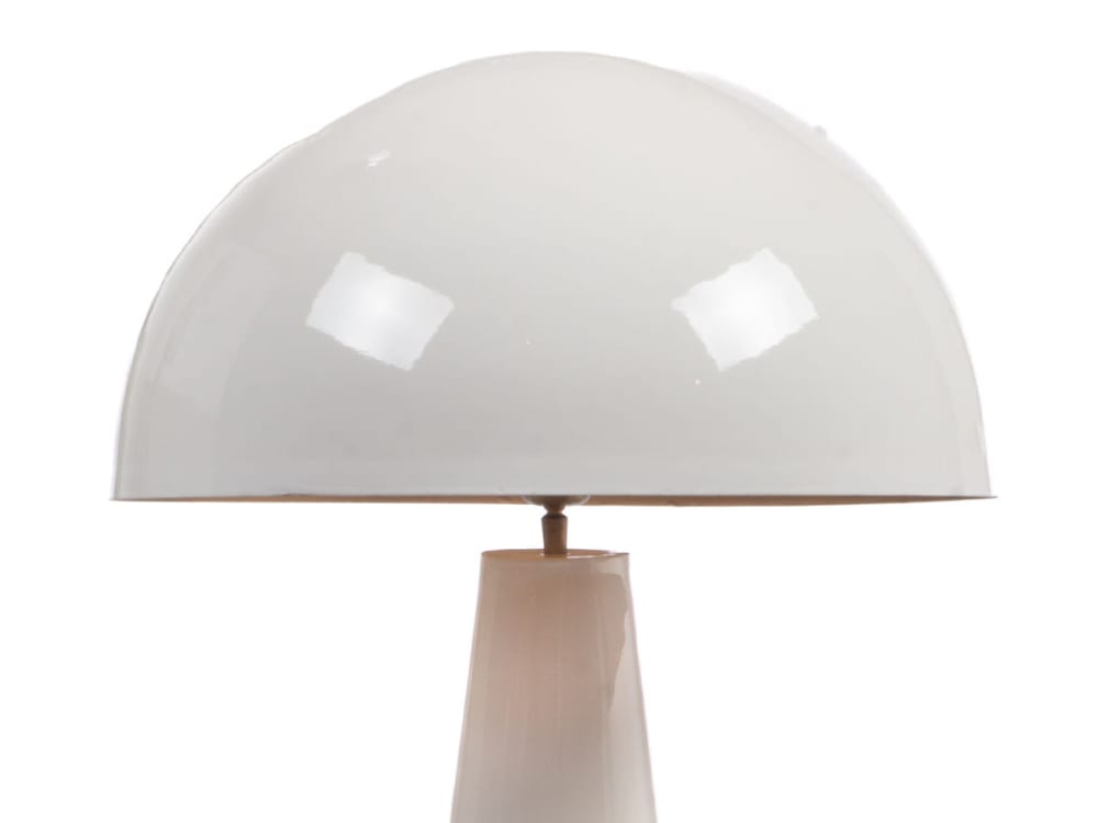Lampe à poser champignon en métal blanc — vue 3