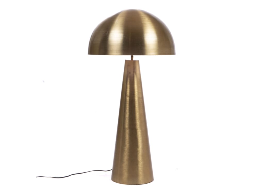 Lampe à poser champignon en métal dorée