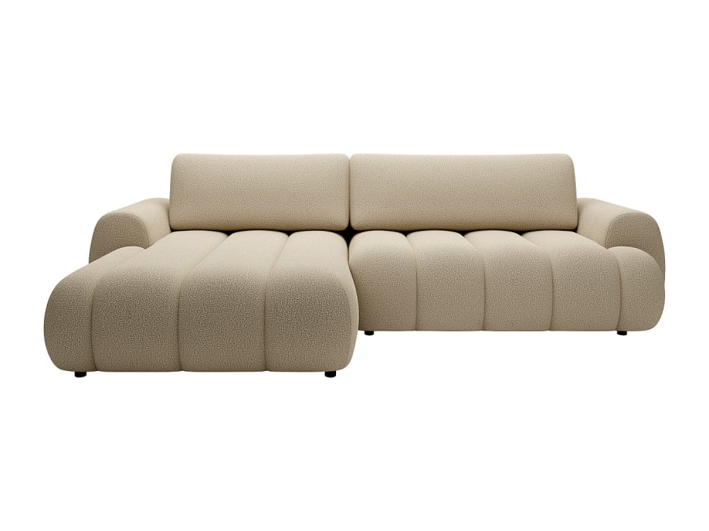 Canapé d'angle polyester 4 places beige Canapé d'angle polyester 4 places beige
