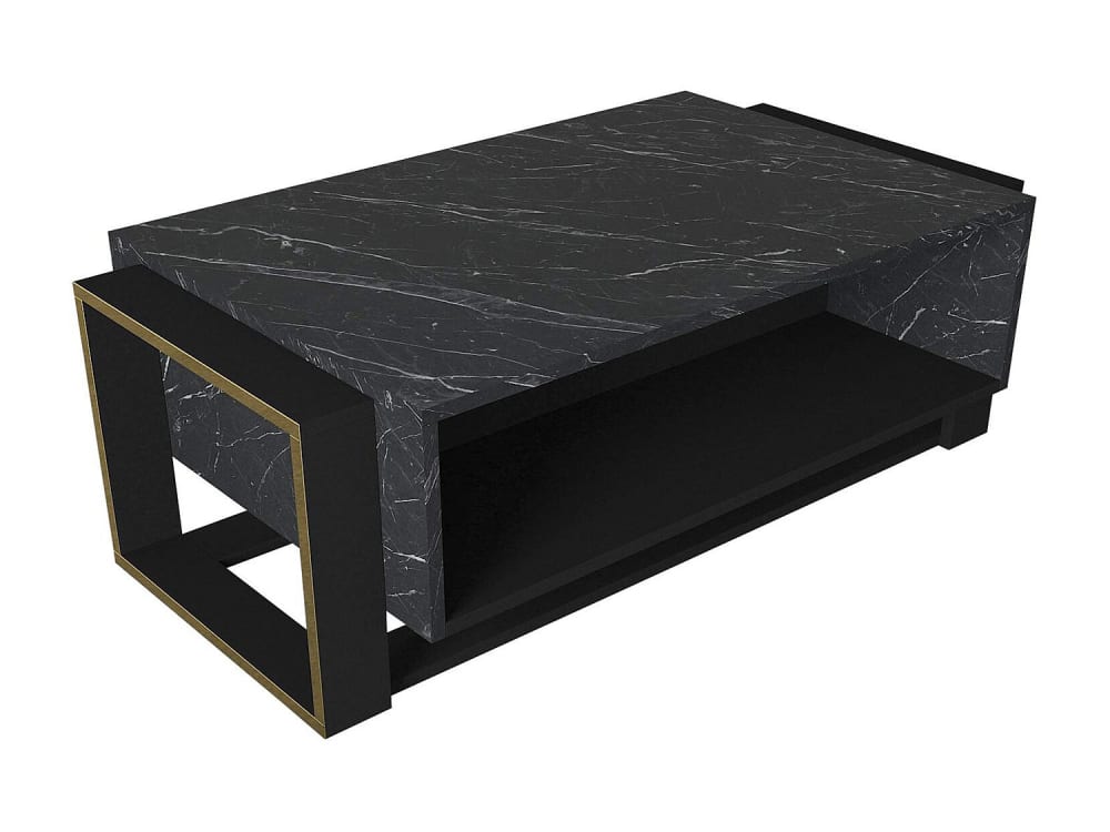 Table basse effet bois noir — Beyit