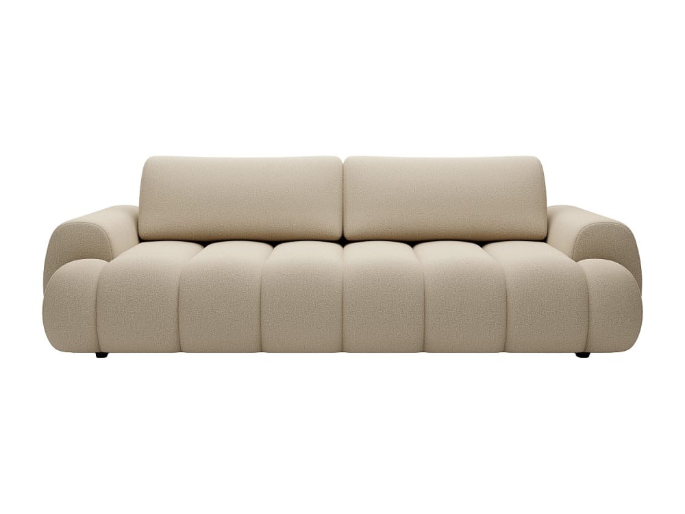 Canapé convertible polyester 4 places beige