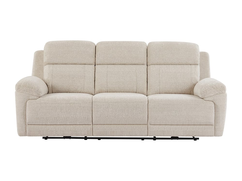 Canapé relaxation polyester 3 places beige}