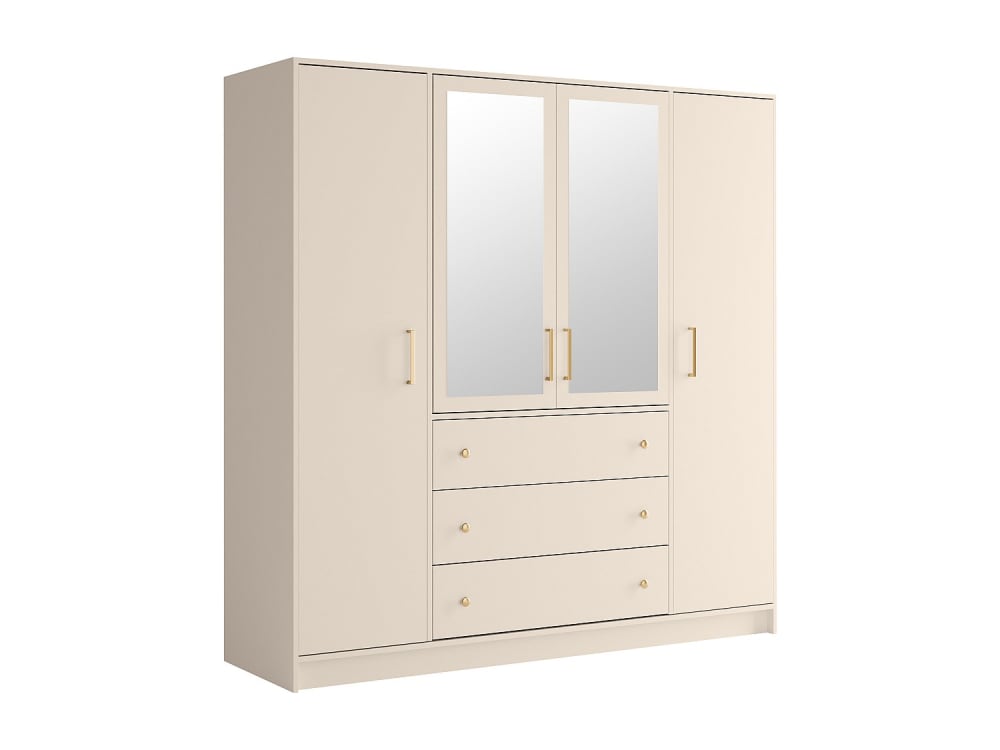 armoire effet bois beige