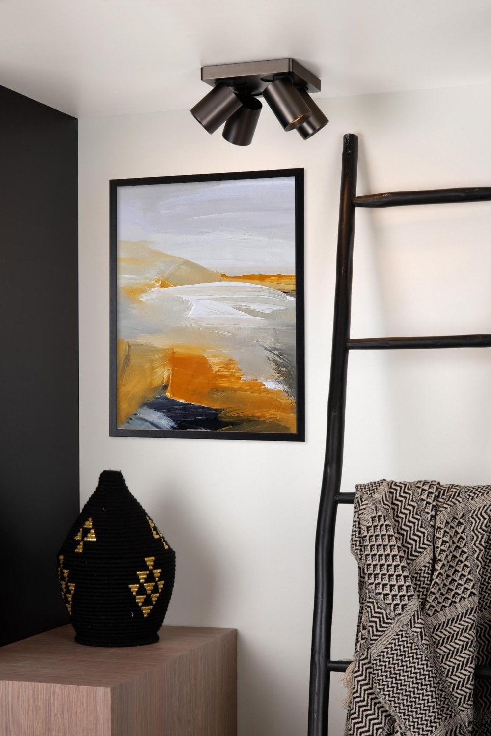 Spot métal 4 lumières anthracite — vue 3